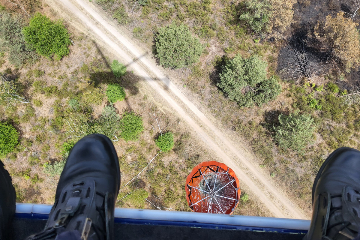 Gohrischheide SN – Bundespolizei unterstützt weiterhin bei Waldbrand