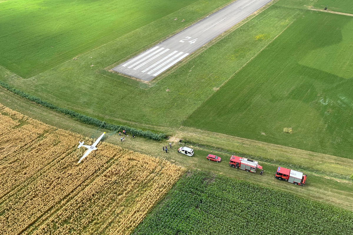 Grenchen SO – Notlandung von Motorflugzeug