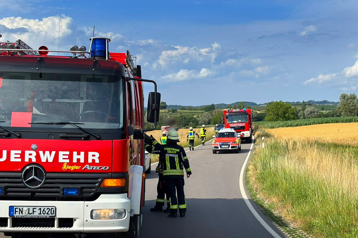 Salem BW – Zwei Verletzte bei Unfall auf K7761