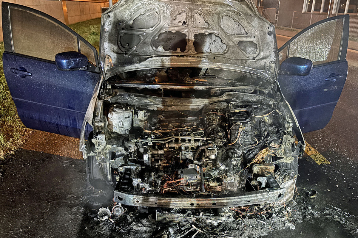 Nebikon LU – Auto komplett ausgebrannt