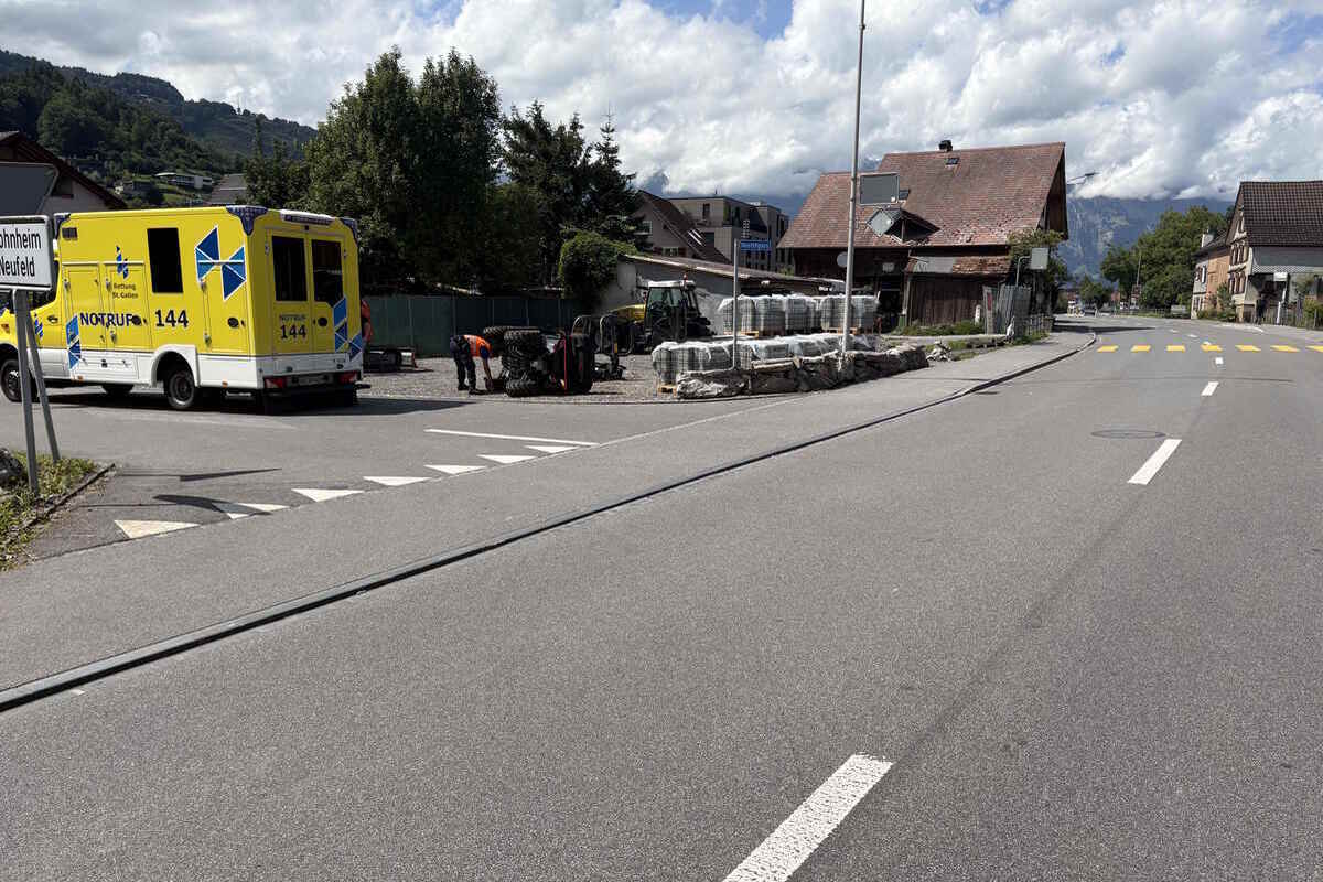 Unfall in Buchs SG – Quad kippt nach Ausweichmanöver