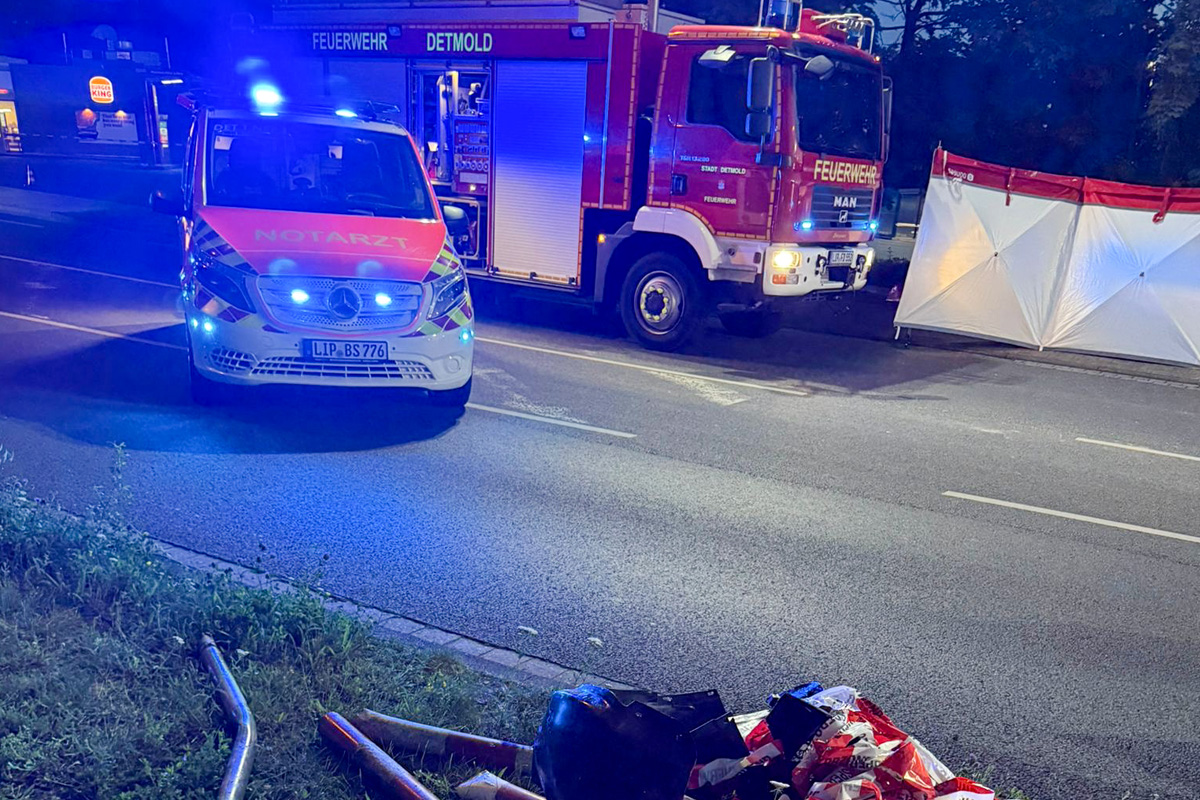 Detmold NW – Autofahrer stirbt bei Alleinunfall
