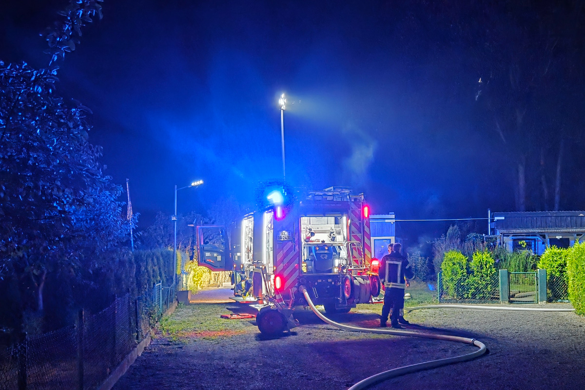Datteln NW – Brand von Laube in Kleingartensiedlung