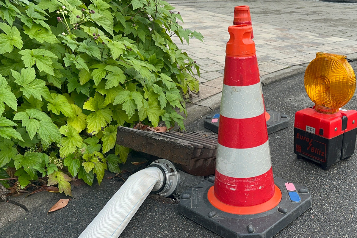 Weinheim BW – Starkregen sorgt für überflutete Keller und Tiefgaragen