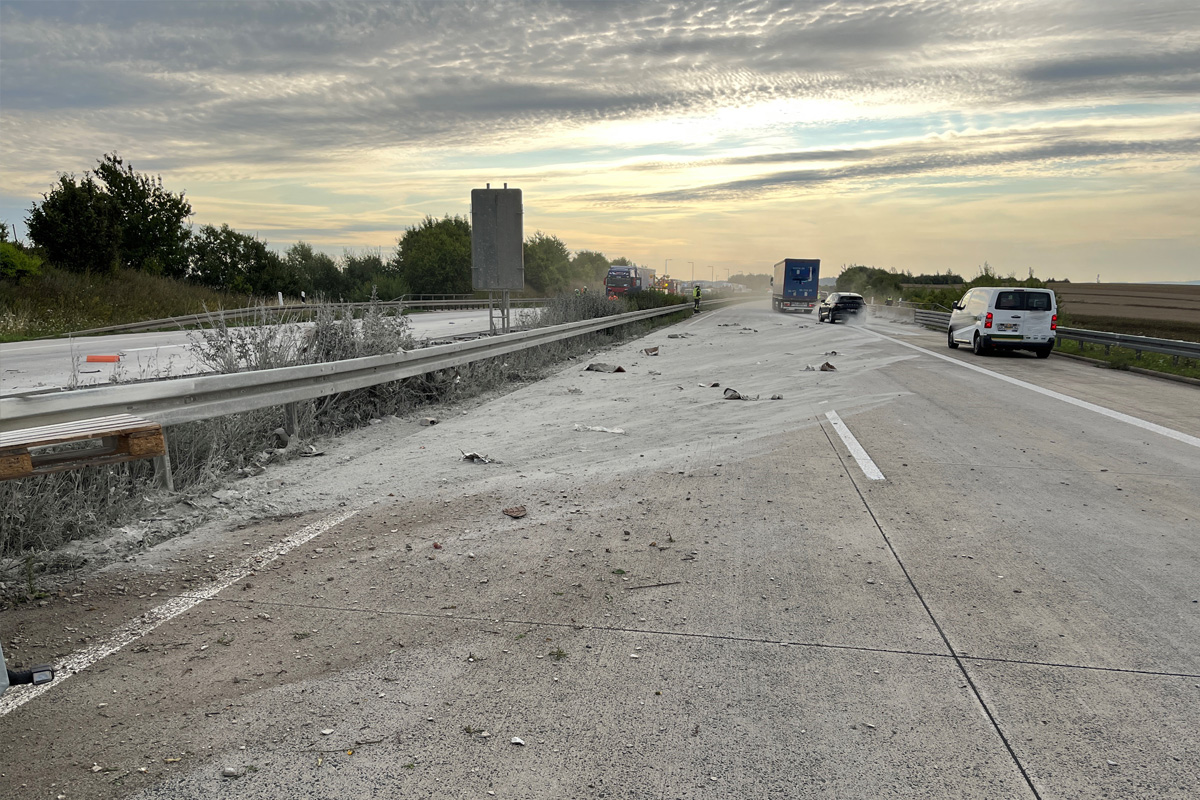 A38 Leinefelde-Worbis TH – Verkehrsbehinderungen nach Unfall von Anhänger