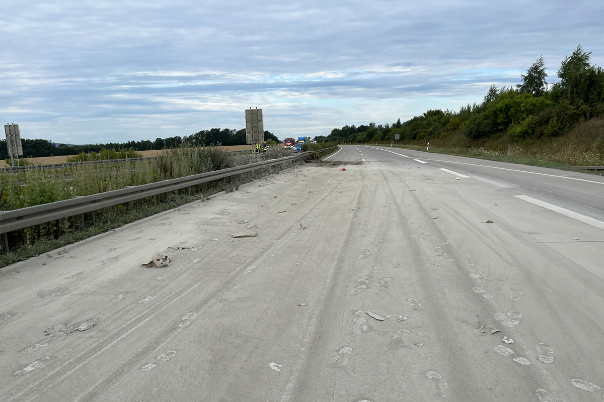 A38 Leinefelde-Worbis TH – Verkehrsbehinderungen nach Unfall von Anhänger