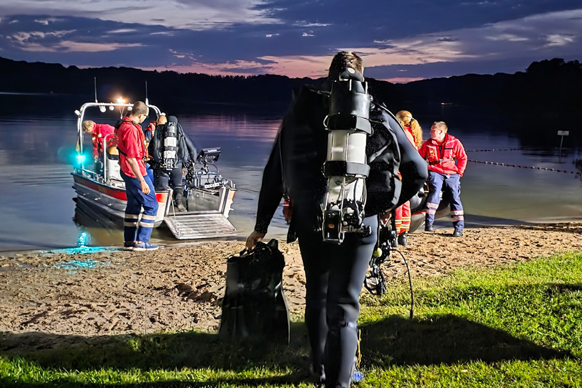 Mözen SH – Suche nach vermisste Person in See