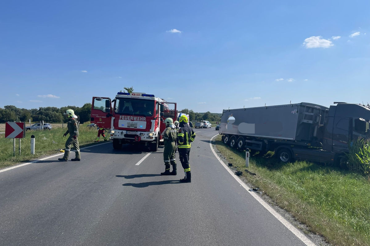 Schwerer Unfall bei Mogersdorf B – Lenker eingeklemmt