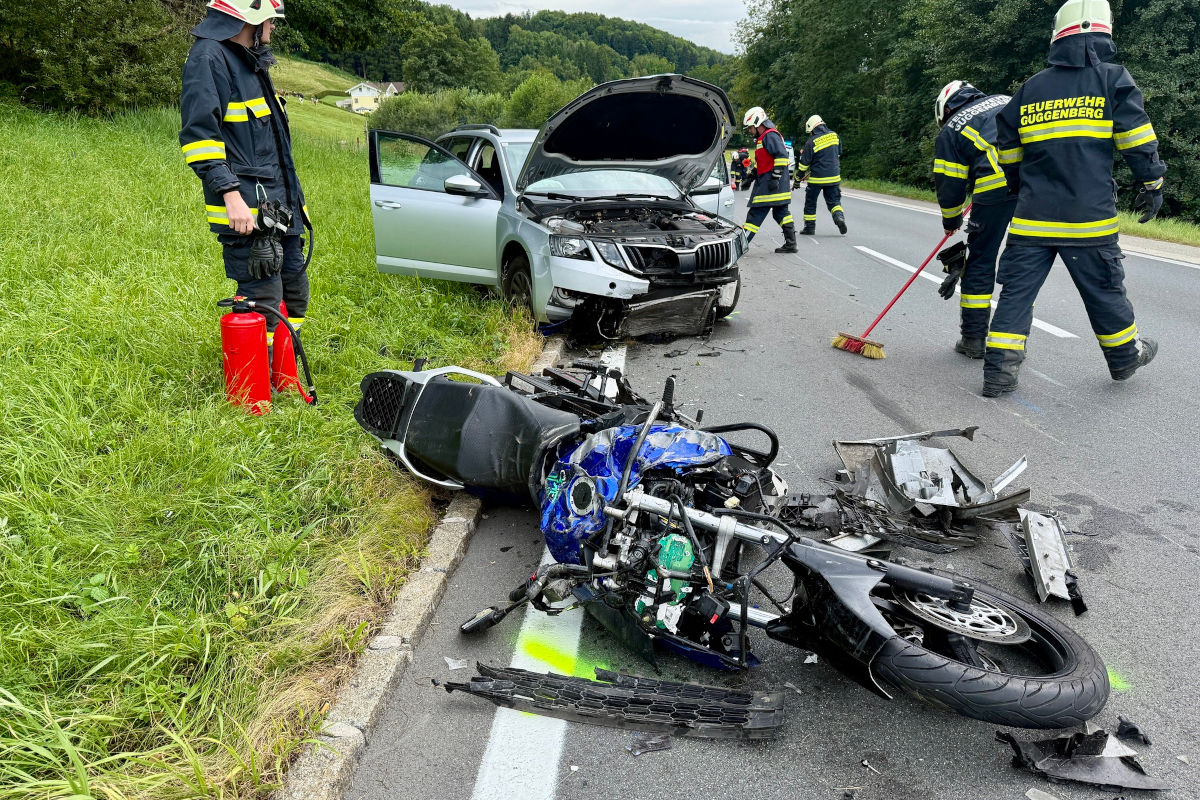 Tiefgraben OÖ – Motorradfahrer bei Unfall verletzt