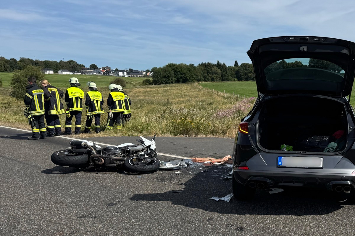 Höhn RP – Motorradfahrer stirbt nach Unfall mit Pkw