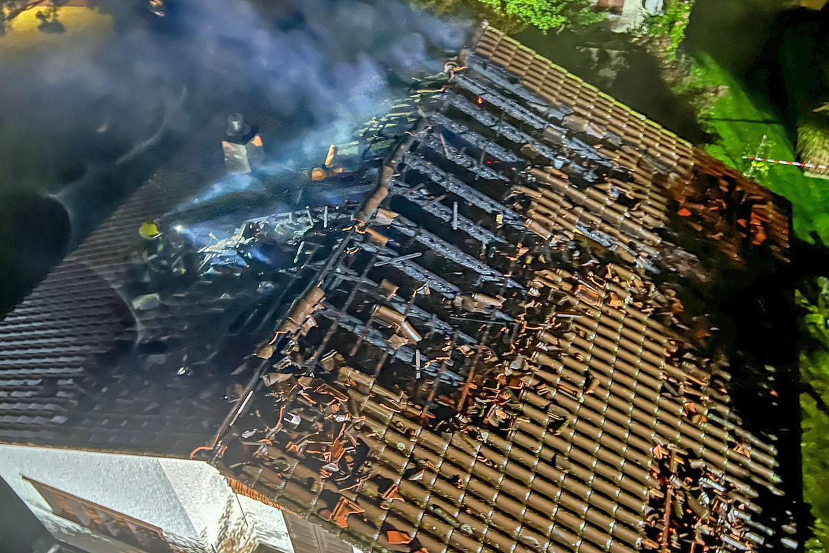 Stadt Luzern – Dachbrand nach Blitzeinschlag