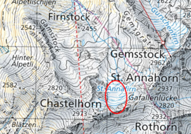 Hospental und Andermatt UR – Massiver Felssturz im Gebiet des St. Annafirns