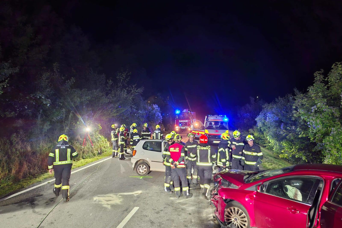 Küb NÖ – Drei Verletzte bei schwerem Verkehrsunfall