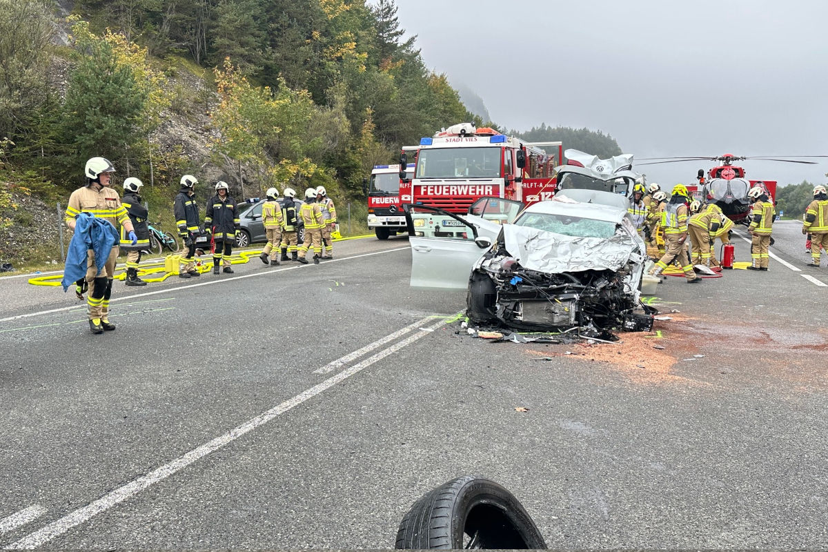 Pflach T – Vier Verletzte bei Unfall mit Wohnmobil