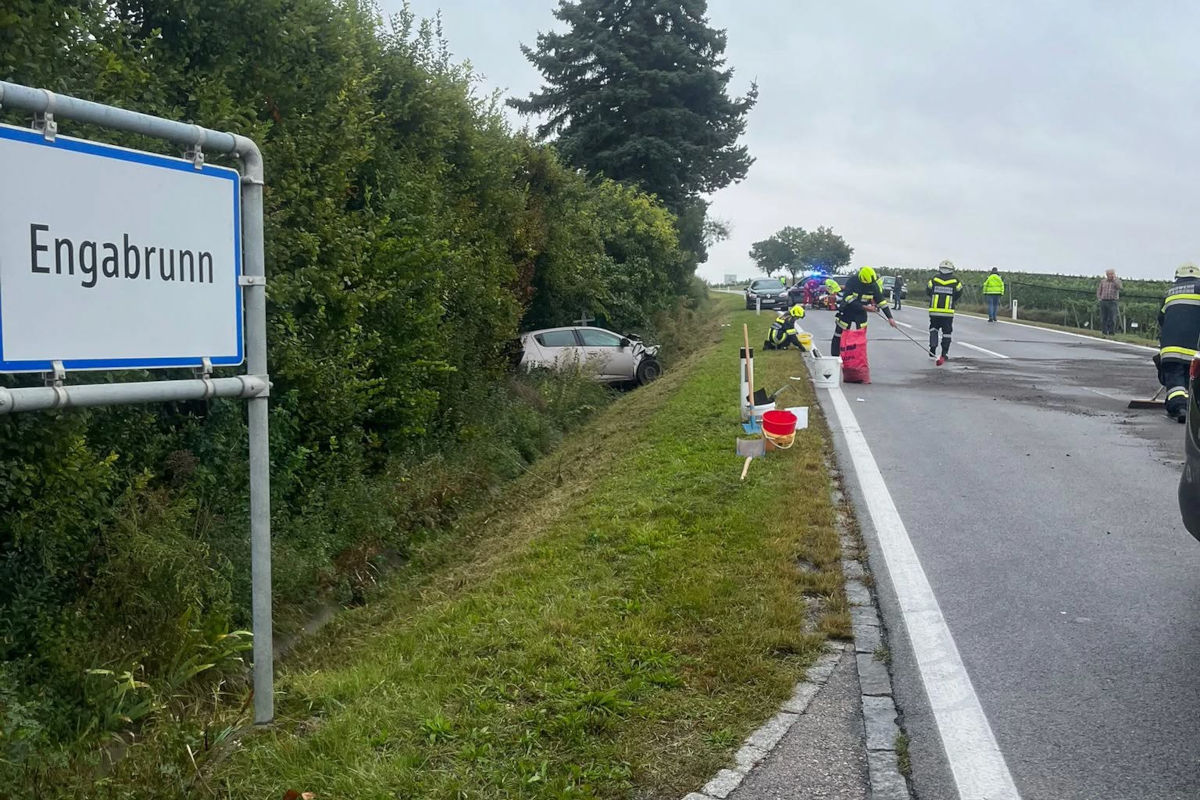 Engabrunn NÖ – Lenker bei Unfall schwer verletzt