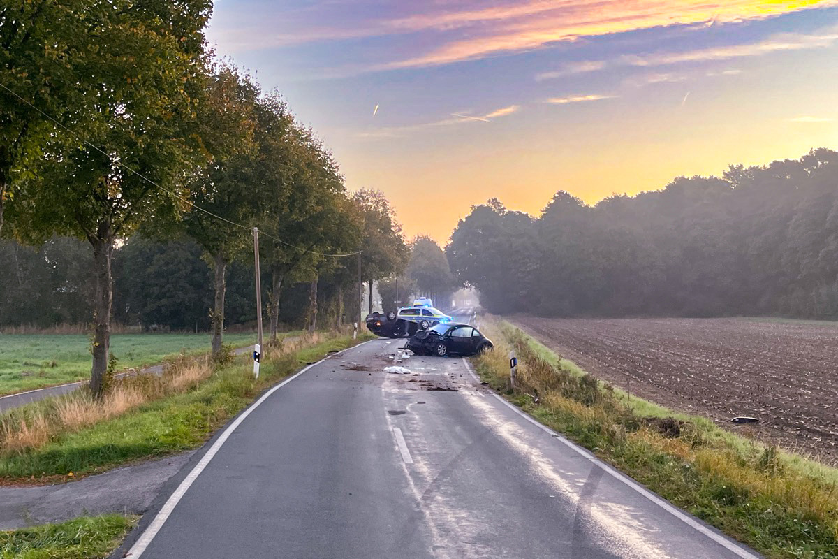 Senden NW – Zwei Autofahrer bei Unfall schwer verletzt