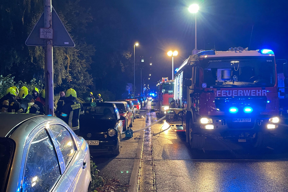 Bergheim NW – Vier Verletzte bei Brand von Keller in Mehrfamilienhaus