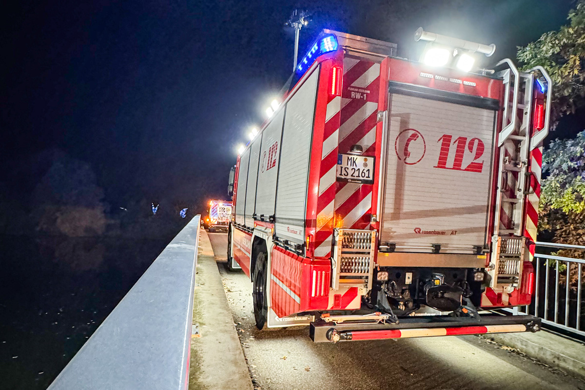 Iserlohn NW – Mann (40) fällt nachts in die Ruhr und ertrinkt