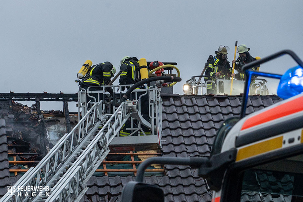 Hagen NW – Dachstuhlbrand in Einfamilienhaus