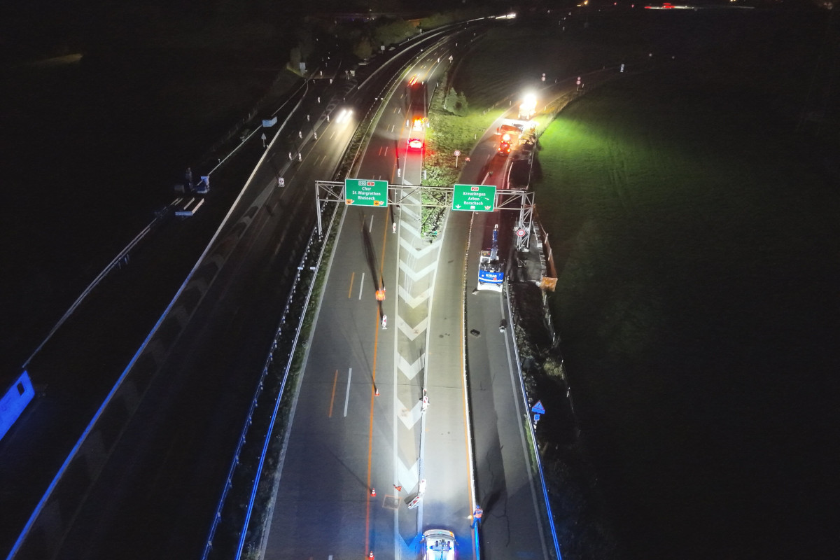 A1 Mörschwil SG – Schwerer Unfall bei der Verzweigung Meggenhus