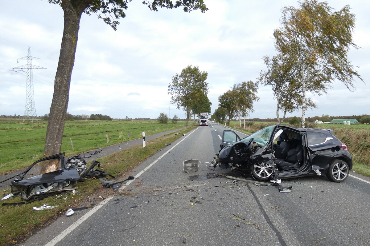 B495 Osten NI – Frau (22) stirbt bei frontalem Unfall nach Überholmanöver