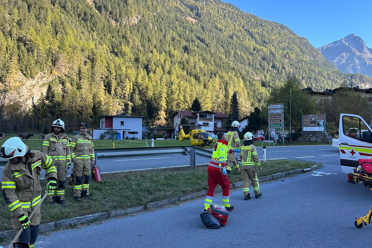 Längenfeld T – Motorradlenker bei Unfall schwer verletzt