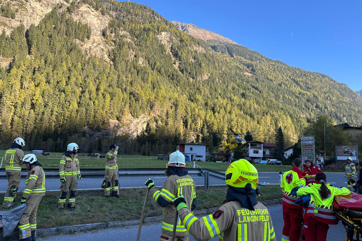 Längenfeld T – Motorradlenker bei Unfall schwer verletzt