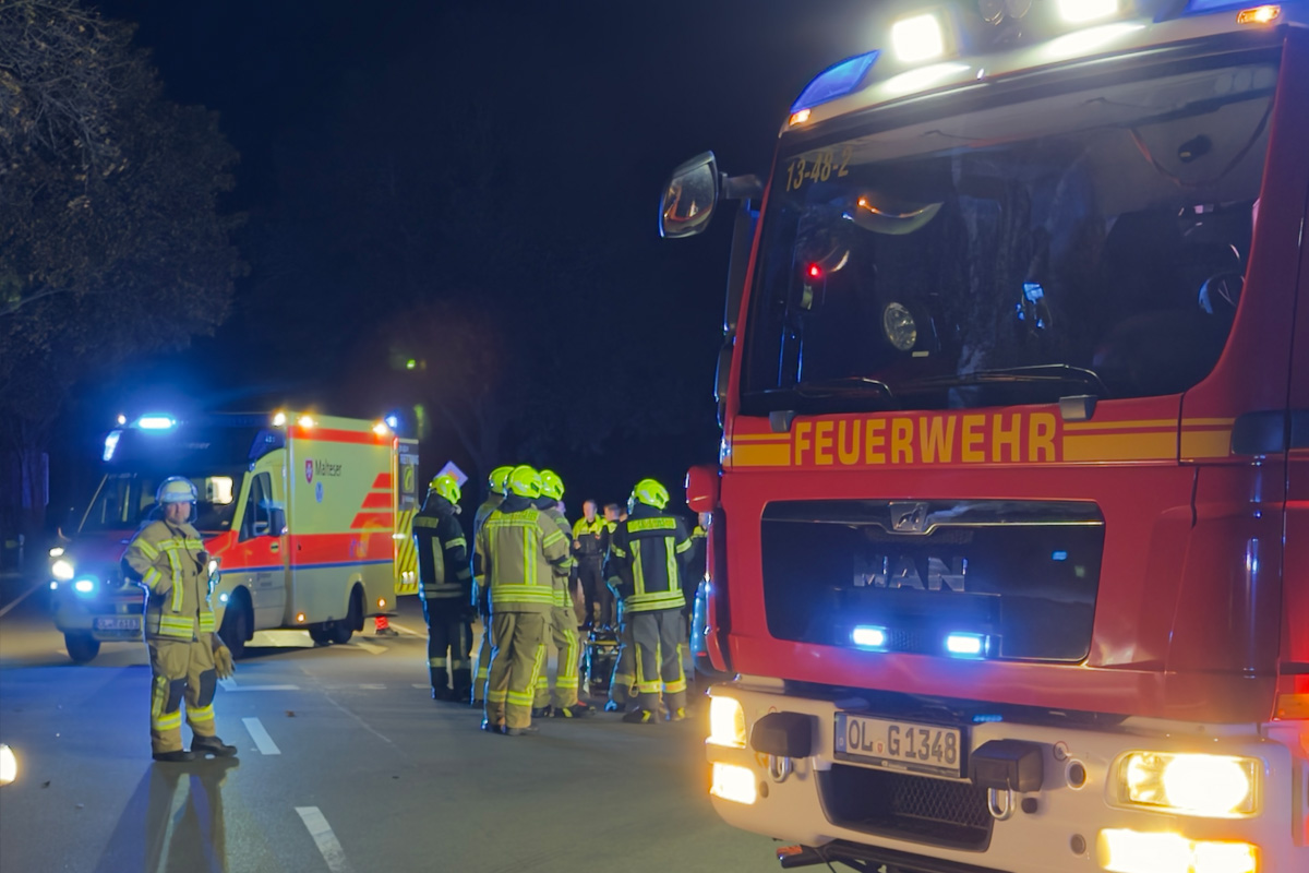 Großenkneten NI – Drei Verletzte nach Unfall beim Abbiegen