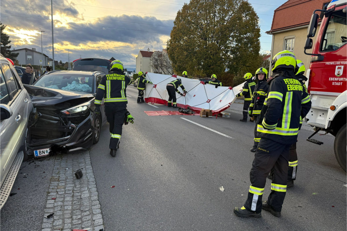 Ebenfurth NÖ – Unfall nach medizinischem Notfall