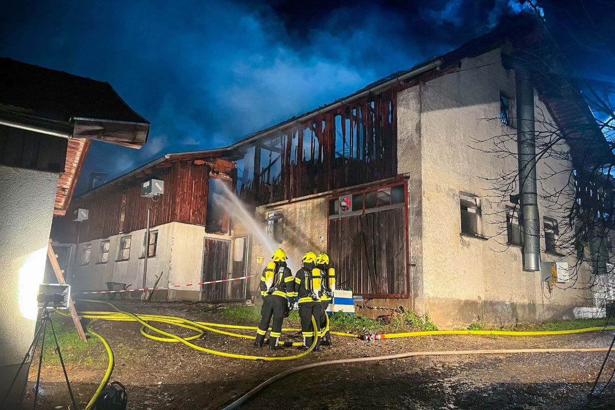 Geretsberg OÖ – Landwirtschaftliches Anwesen in Brand