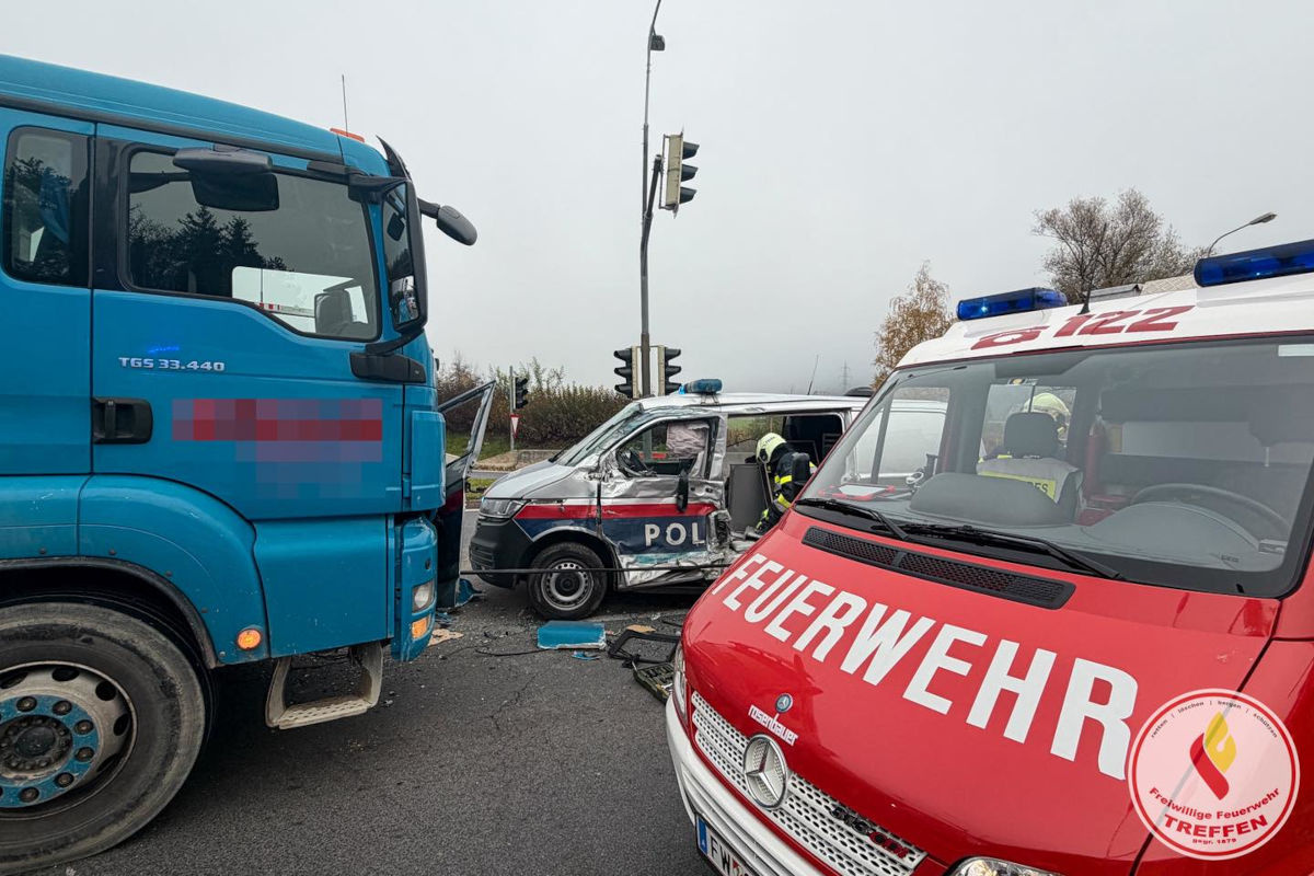 Treffen K – Diensthund und Polizistin bei Unfall verletzt