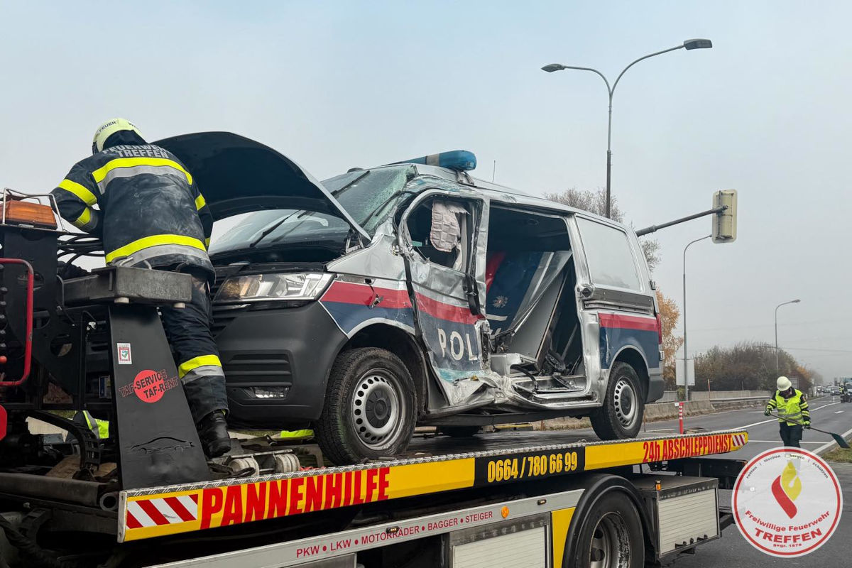 Treffen K – Diensthund und Polizistin bei Unfall verletzt