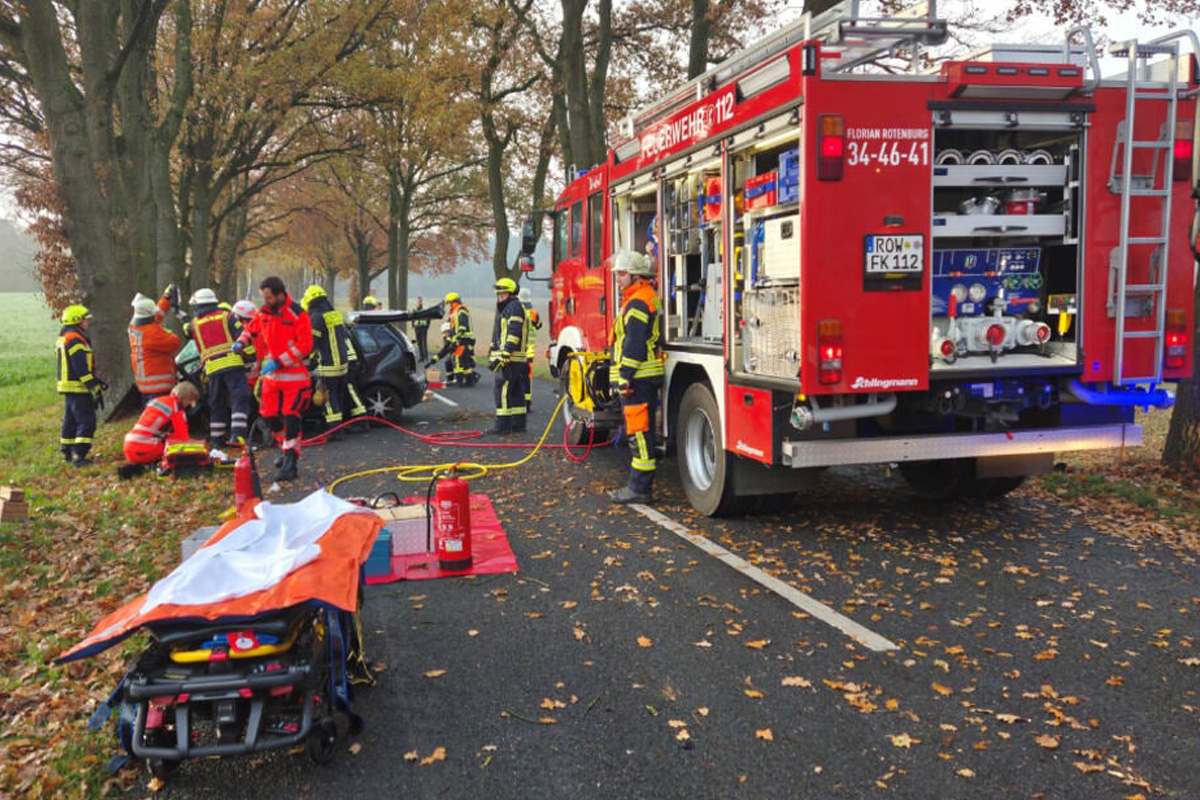 Süderwalsede NI – 27-Jähriger bei Unfall schwerst verletzt