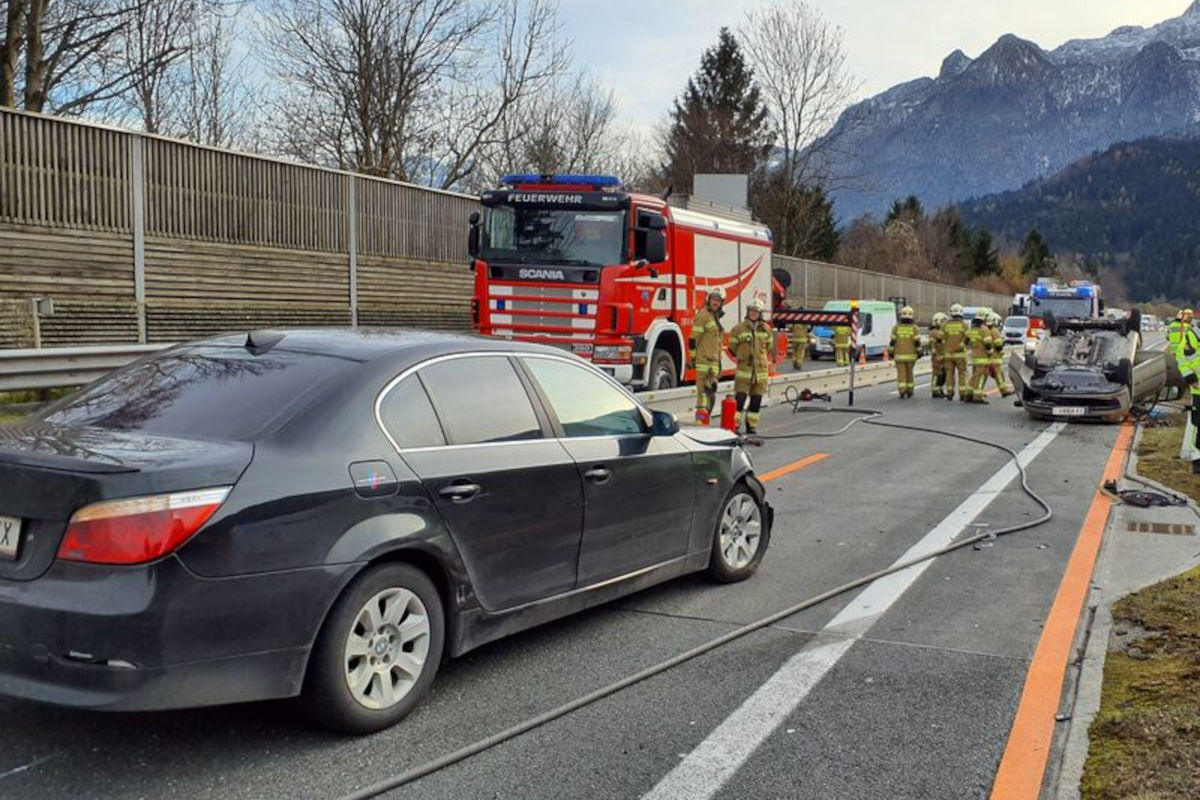 Kuchl S – Unfall auf der Tauernautobahn