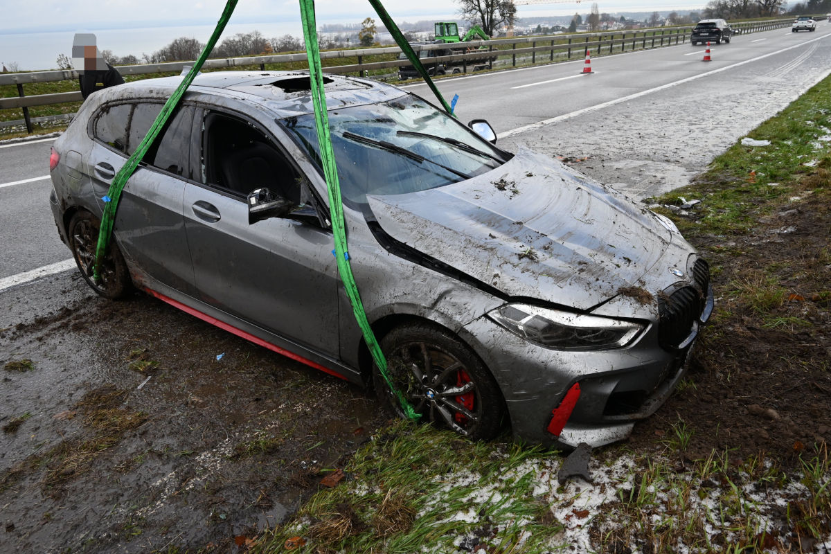 Rorschacherberg SG – Auto überschlägt sich bei Unfall