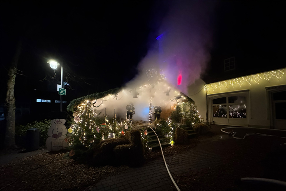 Westerburg RP – Bühne auf Weihnachtsmarkt brennt