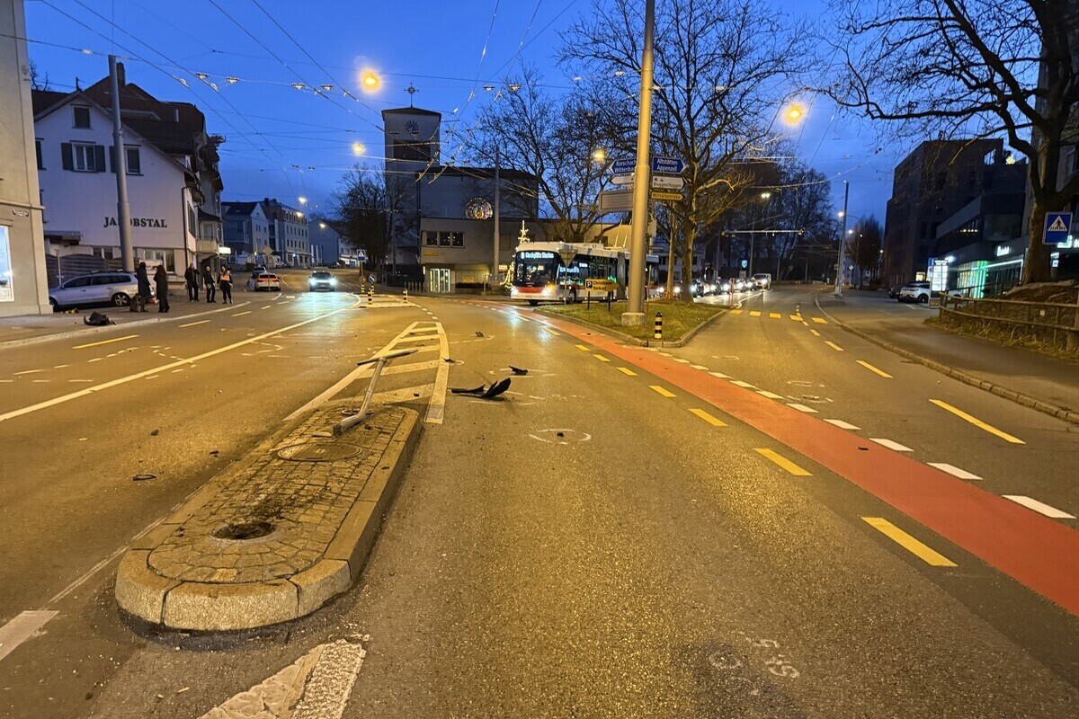 St. Gallen – Fahrunfähiger Lenker verursacht Unfall