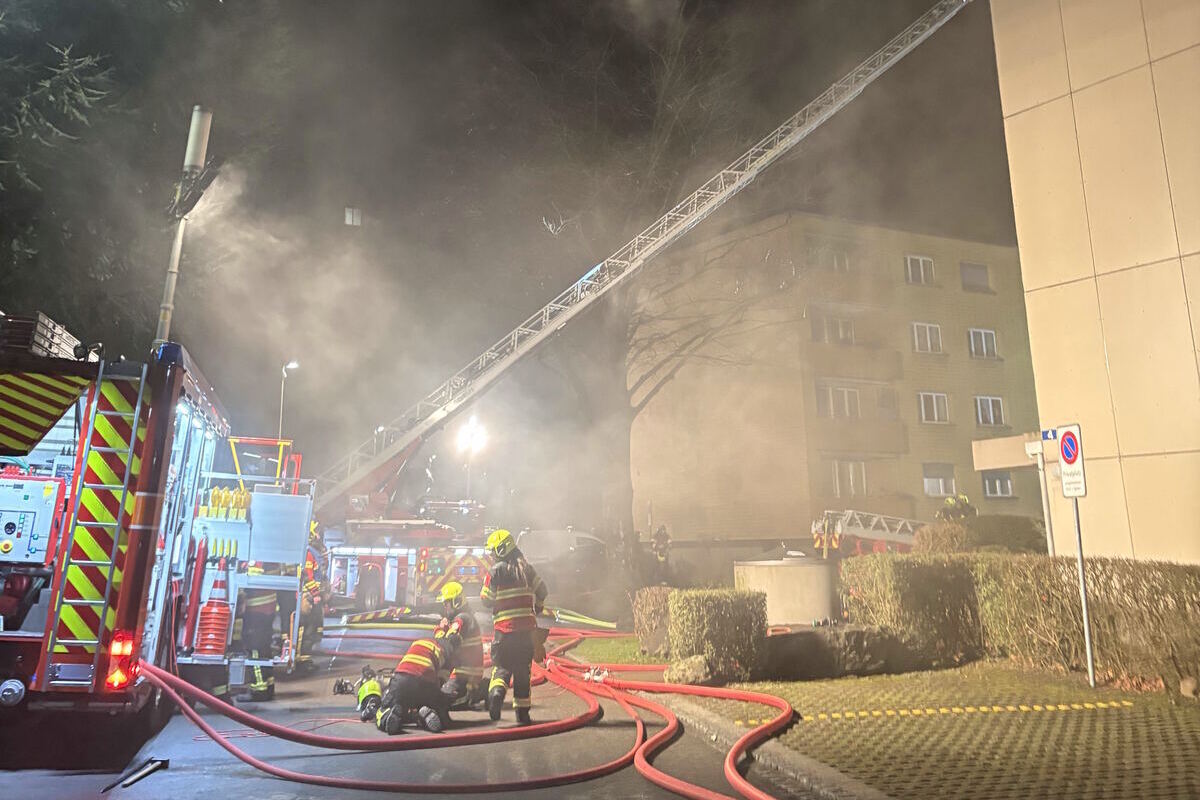 Grossaufgebot der Feuerwehr