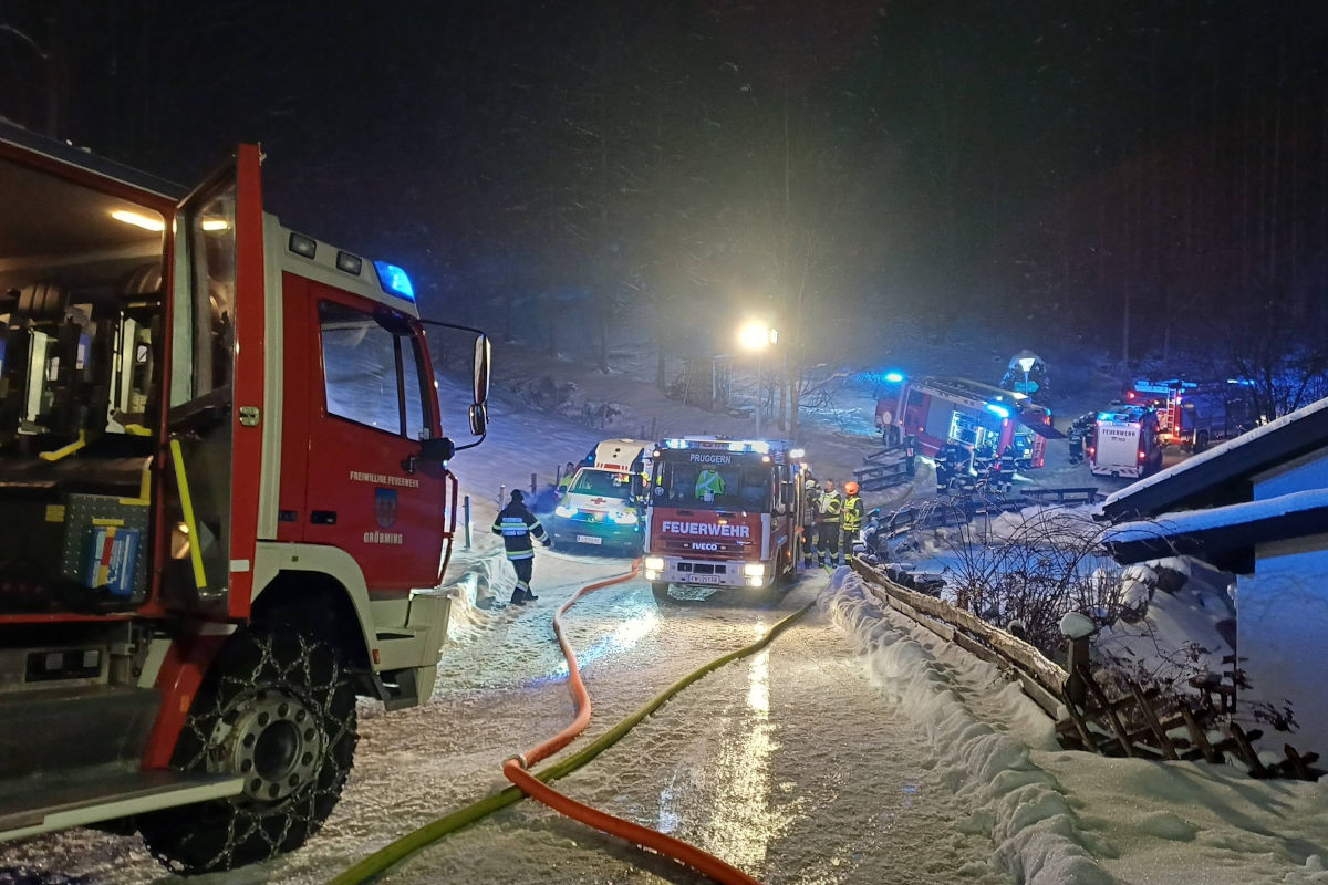 Gröbming – Wohnhaus steht in Brand