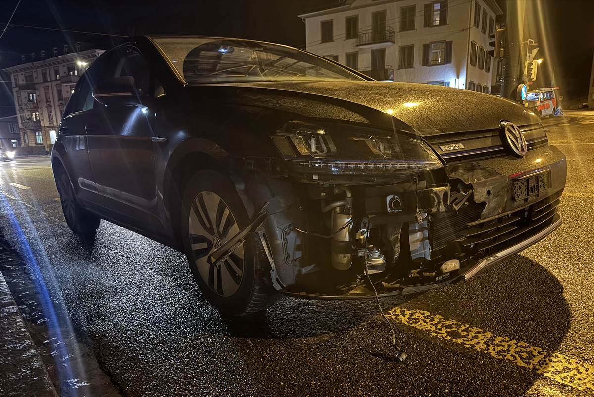 Beschädigtes Auto des 67-Jährige