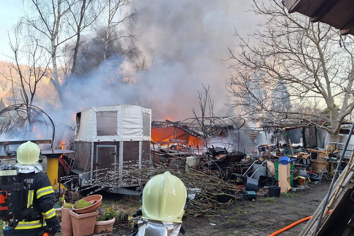 Feldkirch – Schopf in Brand geraten