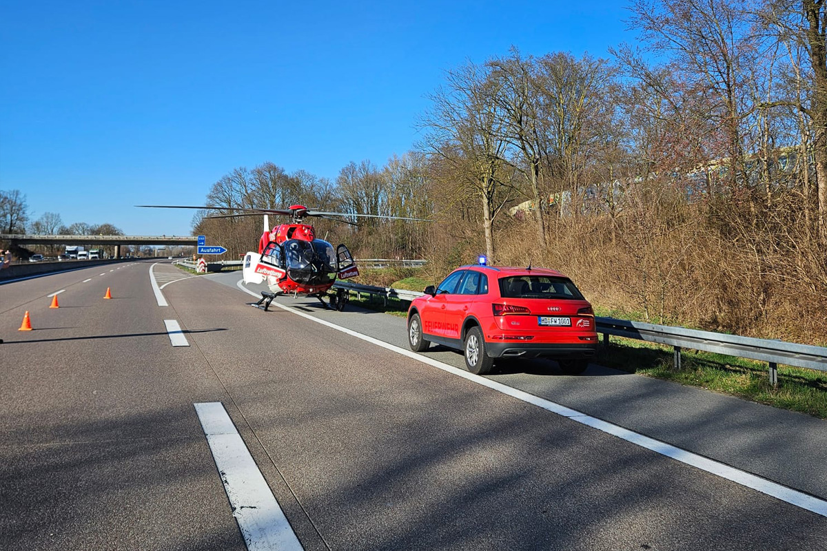 A5 Weinheim – Tödlicher Verkehrsunfall mit vier Fahrzeugen