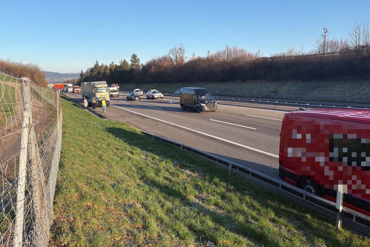 Unfallstelle auf der A1