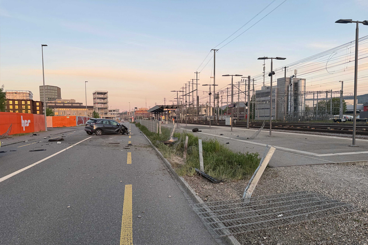 Aarau AG – Alkoholisierter Lernfahrer verursacht Selbstunfall