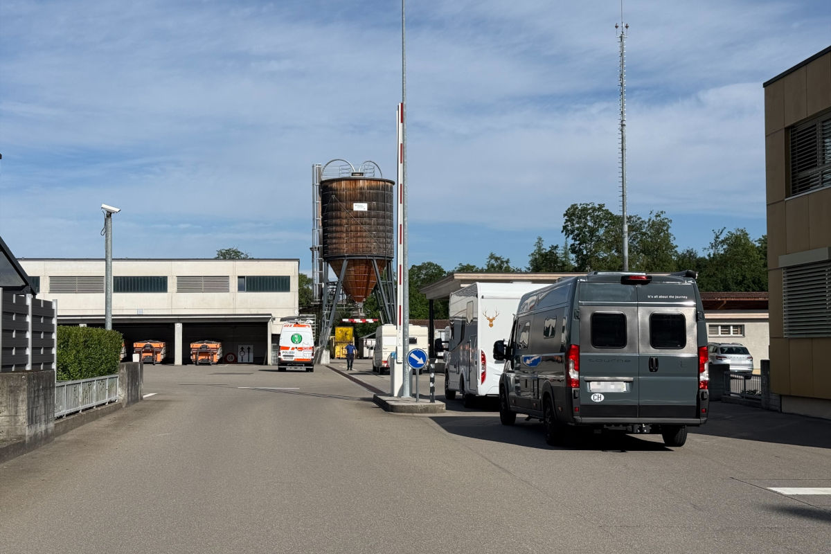Die Aktion fand beim Polizeistützpunkt Oberbüren statt.