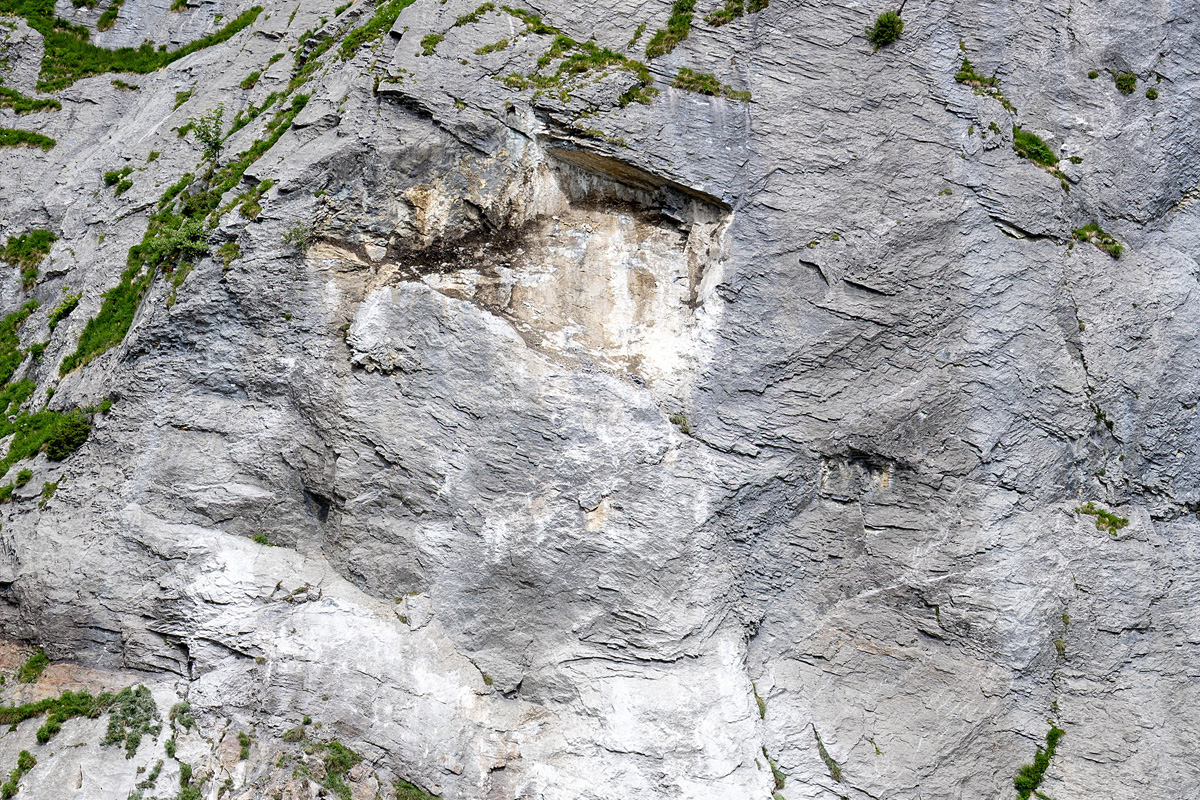 Bei dem Felssturz am Gonzen stürzten rund 500 Kubikmeter Gestein hinab.