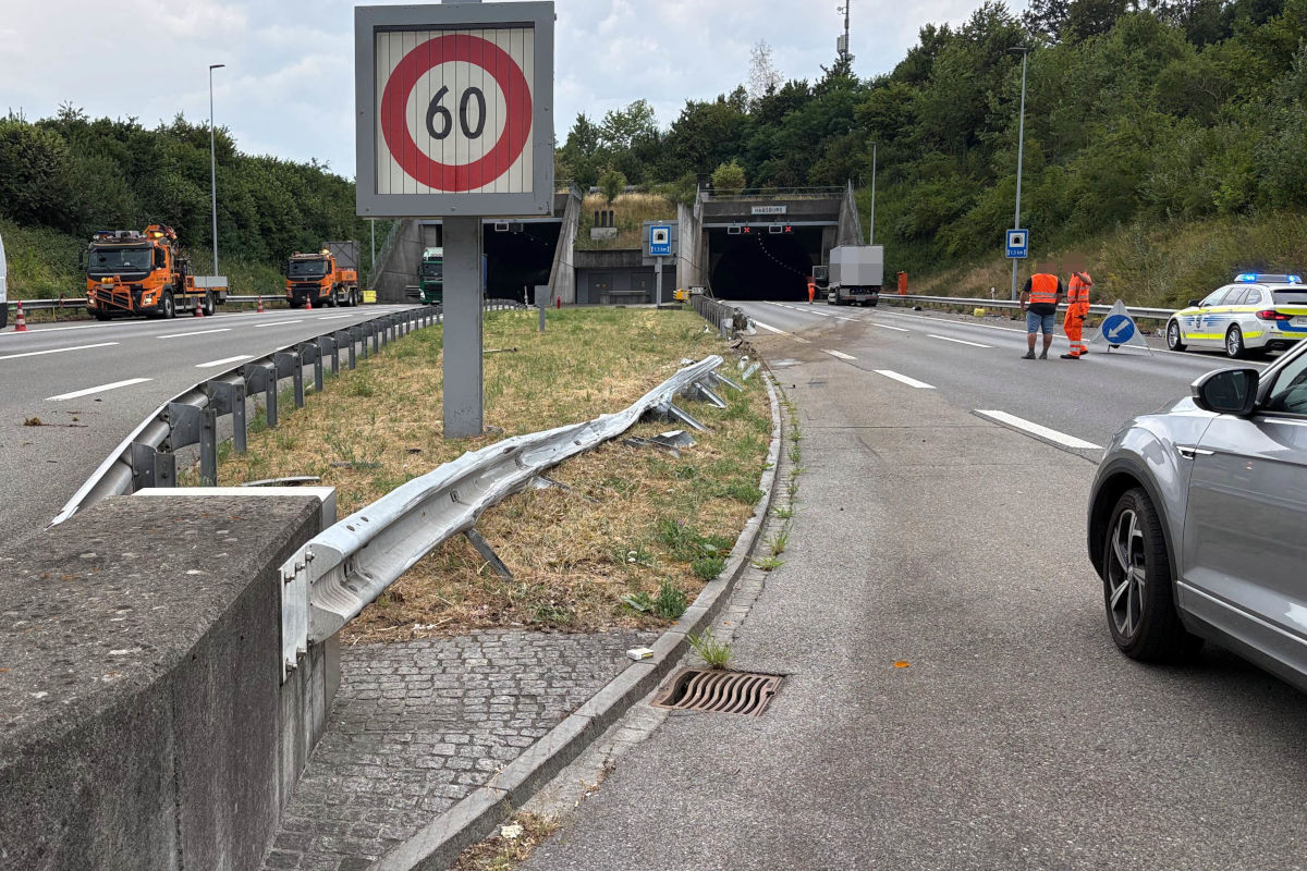 Der Habsburgtunnel musste vorübergehend vollständig gesperrt werden.