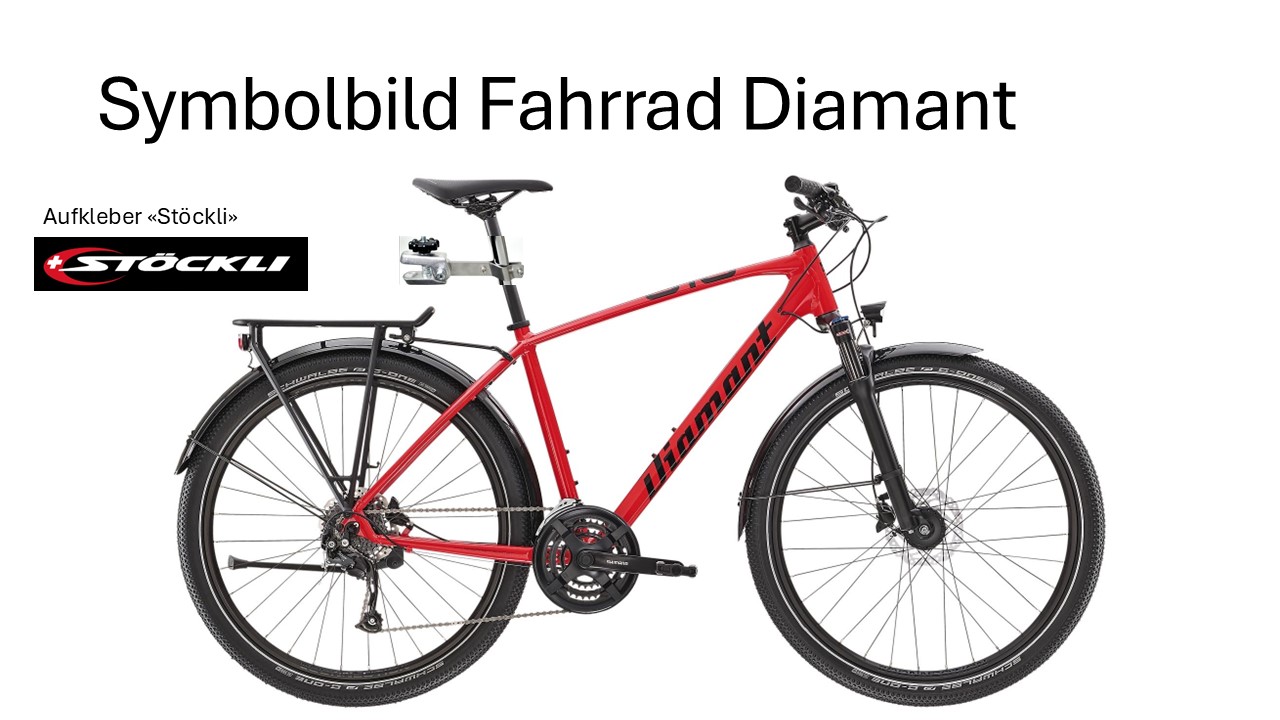 Symbolbild eines roten Fahrrads der Marke Diamant.