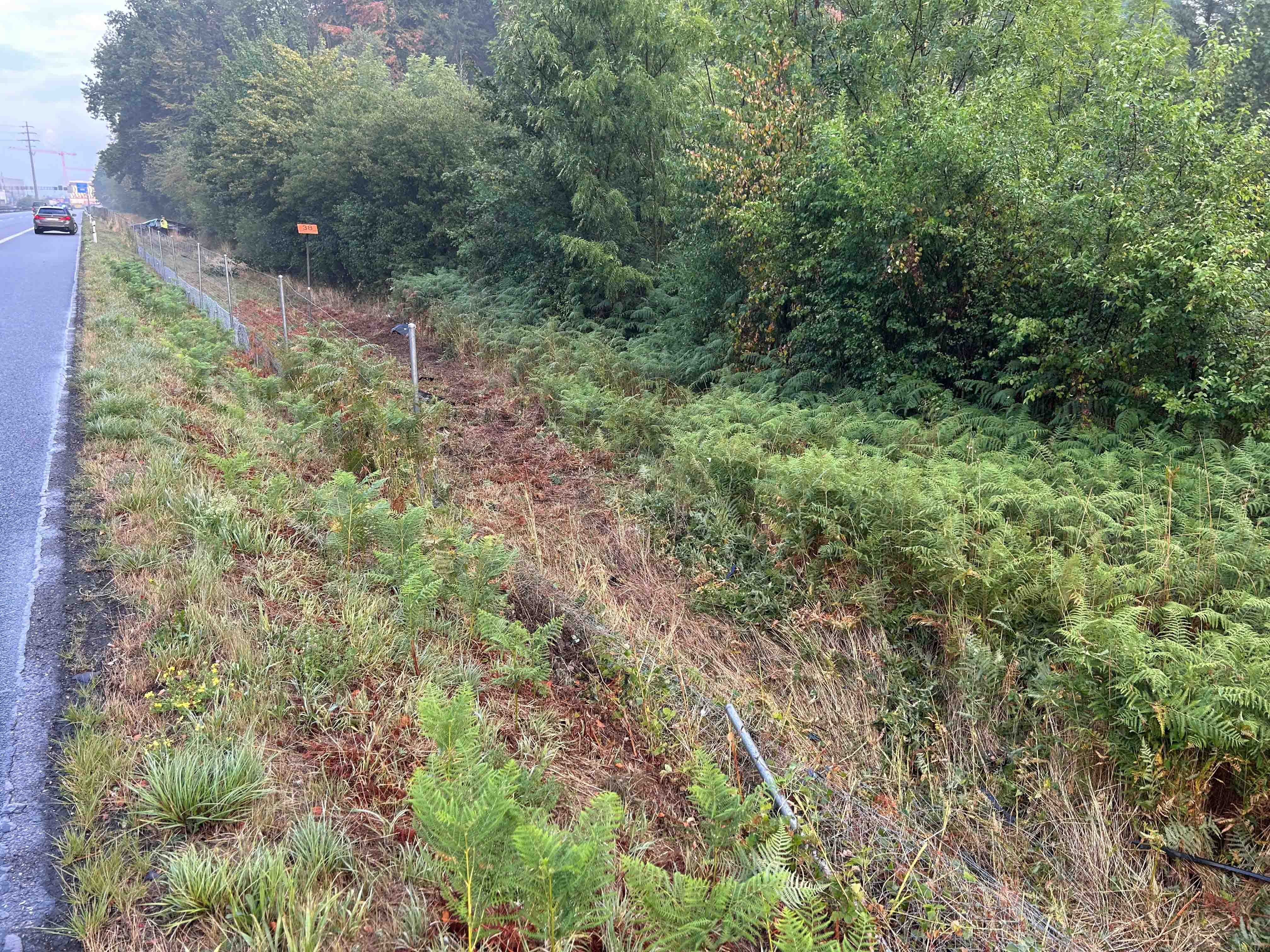 Unfallstelle auf der A1
