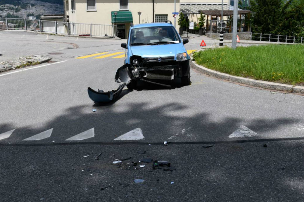 Der Fiat Panda wurde stark beschädigt.